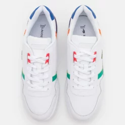 Lacoste T-Clip Ανδρικά Παπούτσια WHT/ORG -Ανδρικά Παπούτσια Εκπτώσεις lacoste t clip 222 2 sma 3