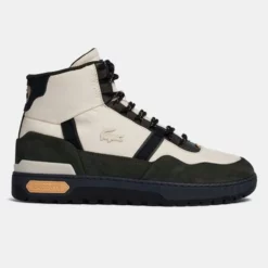 Lacoste T-Clip Winter Mid 222 Ανδρικά Μποτάκια OFF WHT/DK GRN