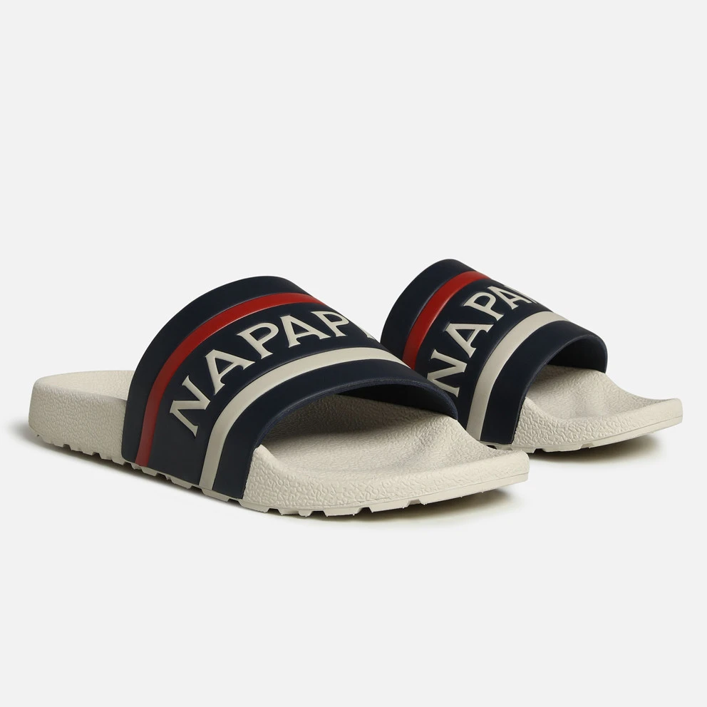 Napapijri Stream Lycra Ανδρικά Slides WHITE/NAVY 4 Napapijri Stream Lycra Ανδρικά Slides WHITE/NAVY - Image 4