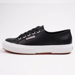 Γυναικεία Superga 2750 Nappa Δερμάτινα Sneakers BLACK-WHITE
