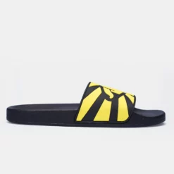 Γυναικεία Superga Logo Unisex Slides Black-Yellow -Ανδρικά Παπούτσια Εκπτώσεις superga slide multicolor logo 13