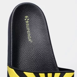 Γυναικεία Superga Logo Unisex Slides Black-Yellow -Ανδρικά Παπούτσια Εκπτώσεις superga slide multicolor logo 18